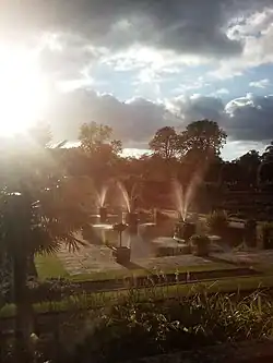 Lens flare example in picture of Kensington Gardens, London, UK