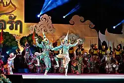 Image 40The image depicts Khon, a traditional dance drama that has been recognized as a UNESCO Intangible Cultural Heritage since 2018. (from Culture of Thailand)