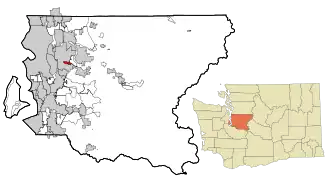 Location of Eastgate, Washington