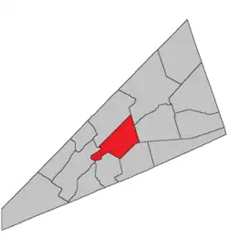 Location within Kings County, New Brunswick.