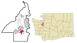 Location of Port Orchard in Kitsap County