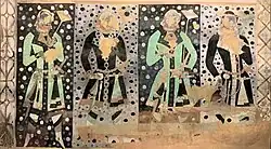 Donors in Tocharian clothing, Kizilgaha, cave 30.