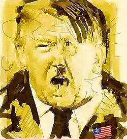 Double face, Donald Trump and Adolf Hitler