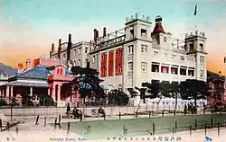 The old Kobe Oriental Hotel in 1907, which Letzel co-designed with Georg de Lalande. Destroyed in the 1945 bombing of Kobe.