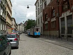 Tram line 0 arriving at the depot