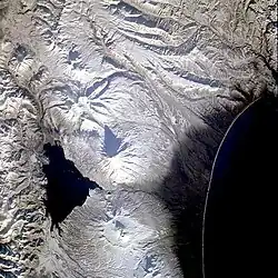 Aerial photograph of Lake Kronotskoye