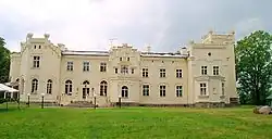 Neogothic palace in Krześlice, built in 1860.