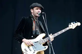 Bevan performing with Kula Shaker in 2010