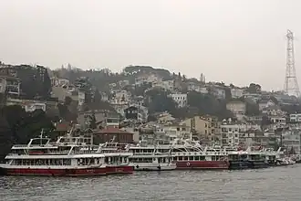 A view of the Kuruçeşme skyline from the Bosphorus