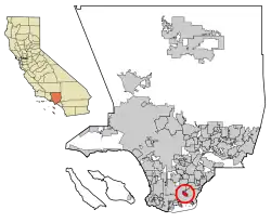 Location of Signal Hill in Los Angeles County, California