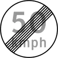 Maximum speed limit ends