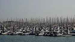 Les Minimes marina full of boats