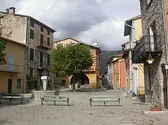 The square in the village of La Tour