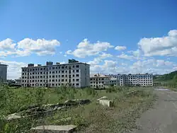 Abandoned apartment buildings in Kadykchan, 2011