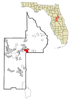 Location in Lake County and Florida