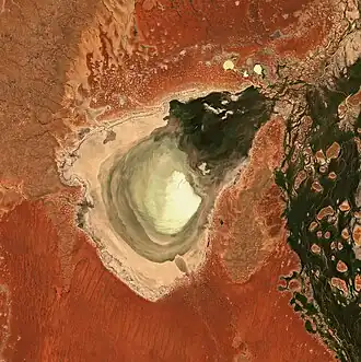 Satellite photo of lake Yamma Yamma