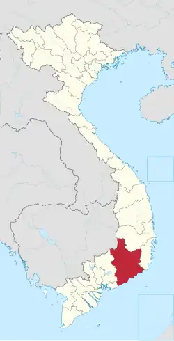 Location of Lâm Đồng within Vietnam