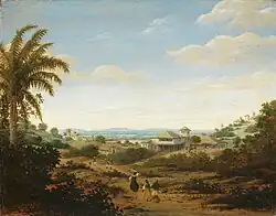 Landscape with sugar mill (engenho), Frans Post