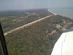 Overhead view of Lanjut Airstrip