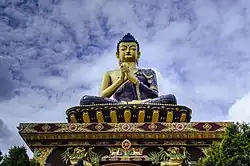 Photo of a golden Buddha statue