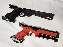 Homologated laser pistols