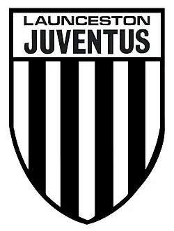 Launceston Juventus club crest designed by Ross Wesson in the 1980s