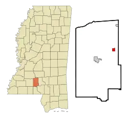 Location of Silver Creek, Mississippi