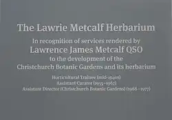 The Lawrie Metcalf Herbarium in Christchurch Botanic Garden