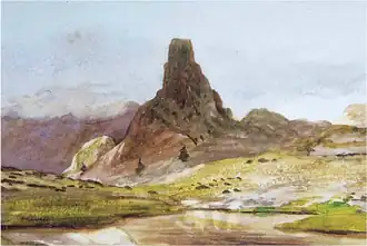 Le Caïre Pounchu vu depuis Camp Soubran (Boréon) by Alexis Mossa, August 8, 1885.