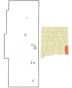 Location of Eunice, New Mexico