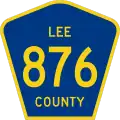County Road 876 marker