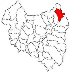 Location in Covasna County