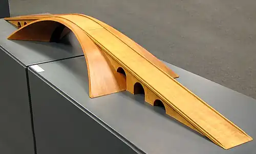 Model after Leonardo's design for the Golden Horn Bridge