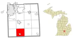 Location within Ingham County