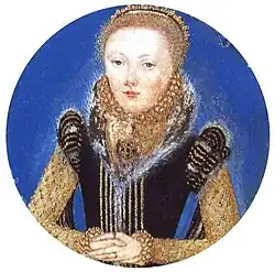 Portrait of Elizabeth I attributed to Levina Teerlinc, c. 1565. The Royal Collection