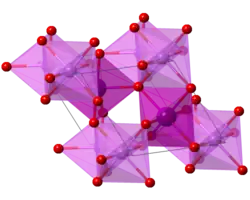 Crystal structure of lithium iodate, iodines are inside the unit cell