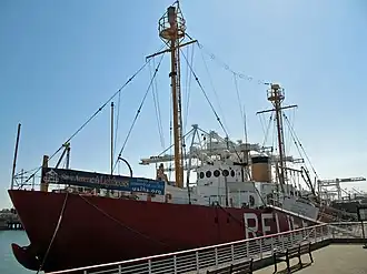 Photo of the vessel taken from a walkway northeast of it.