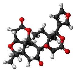 Ball-and-stick model of limonin