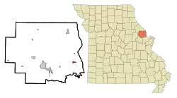 Location of Winfield, Missouri