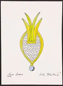 Linda MacNeil Drawing of "Nile Grass" brooch. Brooch Series No.18, 2002