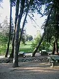 The picnic area of Linda Vista Park in front of Deep Cliff Golf Course