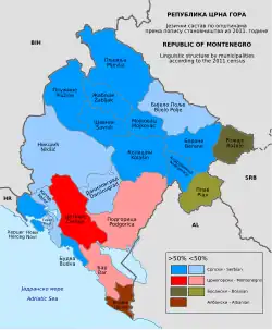 Linguistic structure by municipalities (2011 census)