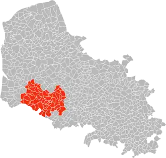 Location of the 7 Vallées within the department