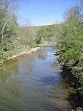 The Little Cacapon River viewed from Little Cacapon-Levels Road (County Route 3/3) near Creekvale