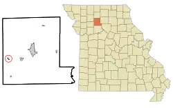 Location of Mooresville, Missouri