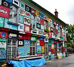 Alt=Exterior of building on terrain