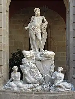 Statue of Neptune and two sea nymphs