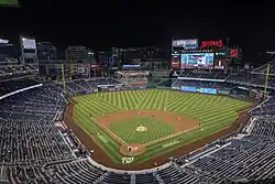 Interior of a baseball stadium