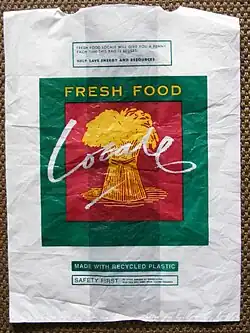 Locale plastic shopping bag