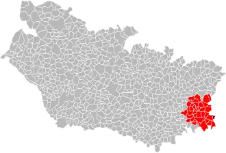 Location within the Somme department
